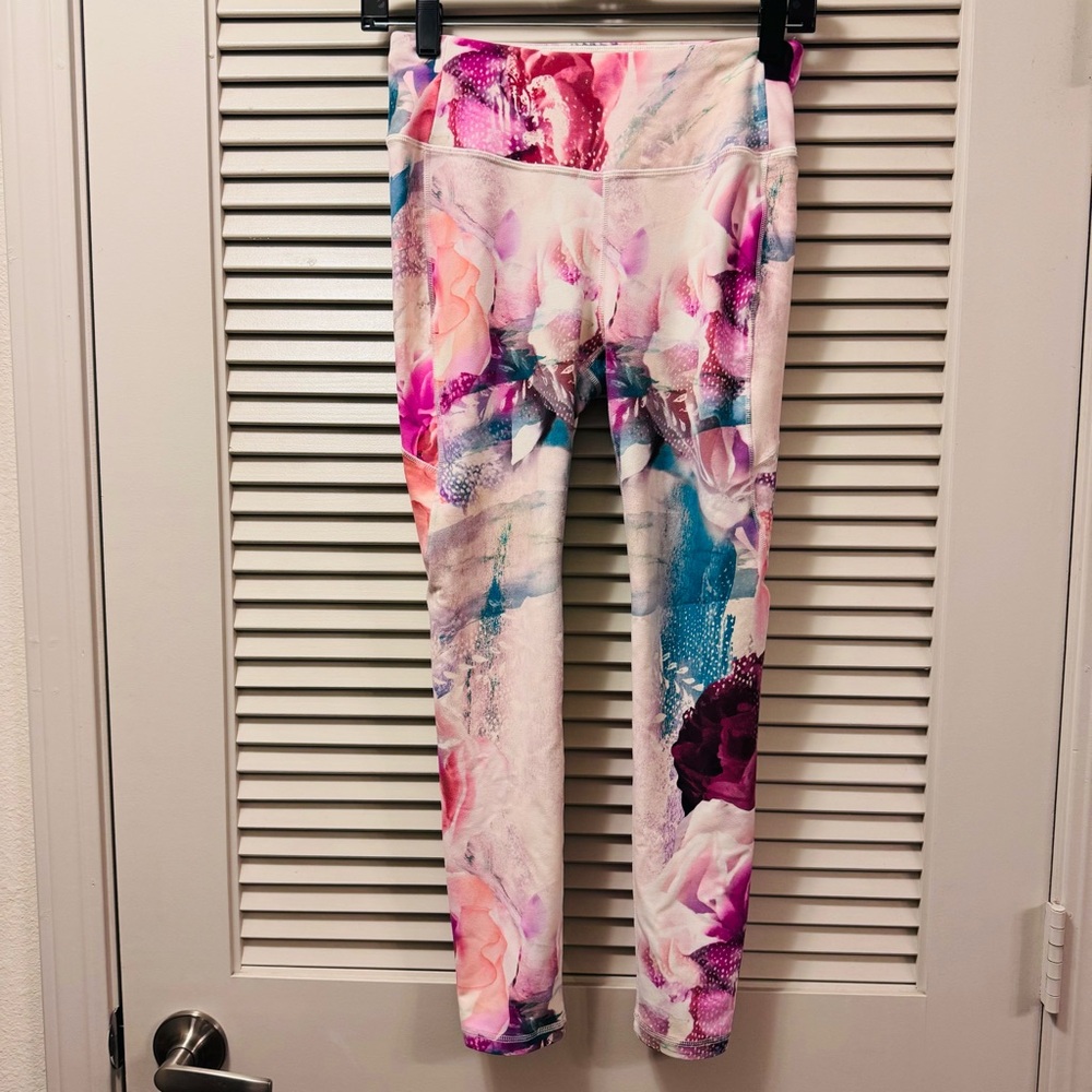 Calia by Carrie Underwood Pants Leggings Exercise Floral Small Pattern Sz Small